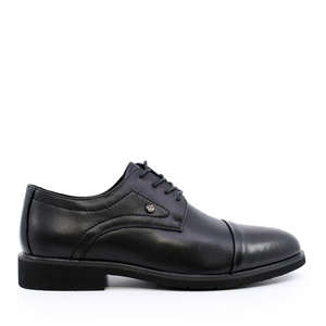Pantofi derby bărbați Benvenuti negri din piele 3855BP33200N