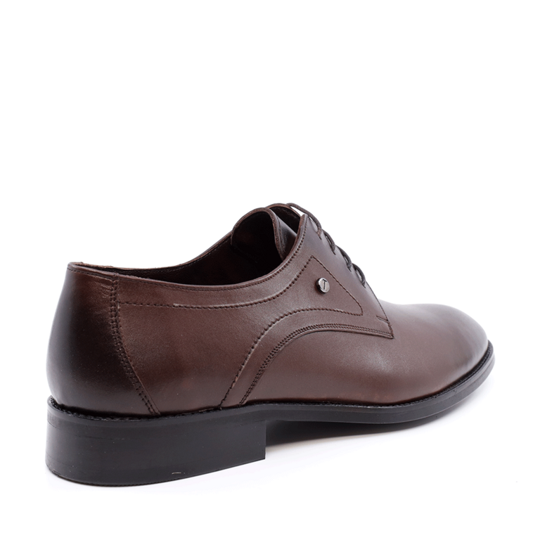 Pantofi derby bărbați TheZeus maro din piele 2105BP26052M