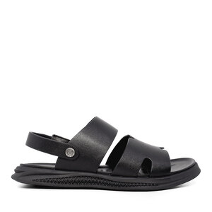 Men's Benvenuti Black Leather Sandals 3857BS457N