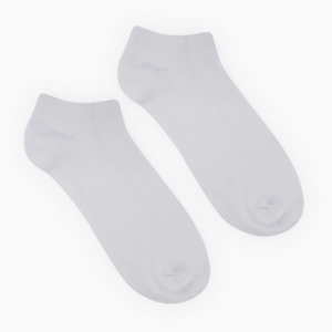 Men's low cut socks in white cotton 323bsosulx03a