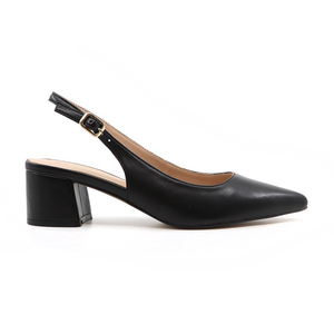 Benvenuti black women's slingback shoes with small   Heel 1207DD2046N