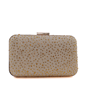 Benvenuti women's clutch purse gold with rhinestones 290PLS71191AU