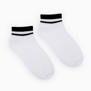 Women's sneaker socks in white cotton 323dsosulx07a
