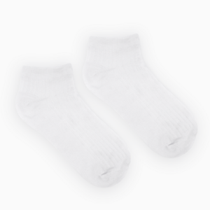 Women's low cut socks in white cotton 323dsosulx08a