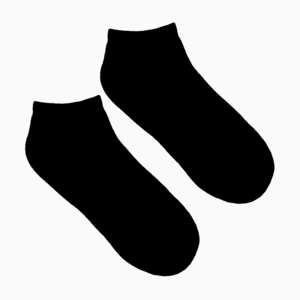 Women's low cut socks in black cotton 323dsosulx08n