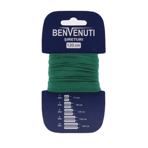 Șiret plat necerat  Benvenuti verde din vâscoză 97si120pnvv