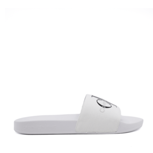 Calvin Klein Jeans Tongs blanches avec logo sur le devant pour hommes 2377BSL0061A