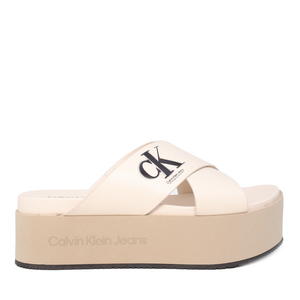 Calvin Klein women mules in white genuine leather 2375DST0964A