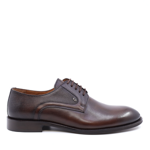 Enzo Bertini men derby shoes in brown leather 3385BP3610M