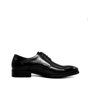Chaussures derby pour hommes en cuir véritable noir Enzo Bertini Premium Collection 1647BP2308N