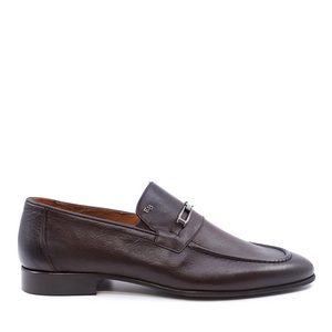 Enzo Bertini men loafer shoes in brown leather 3385BP4900M