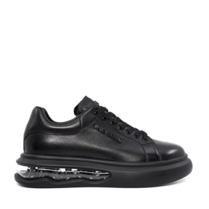 Men's Enzo Bertini Black Genuine Leather Sneakers 3867BP412N