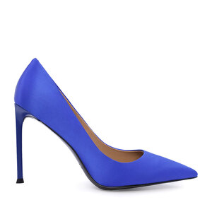 Enzo Bertini Chaussures à talon aiguille en soie bleue pour femme 1627DP1353BL