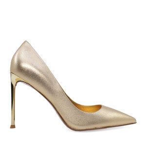 Enzo Bertini Women's Gold Leather Stiletto Shoes 1627DP1353AU
