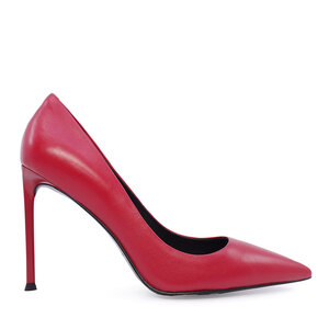Chaussures à talons aiguilles pour femme Enzo Bertini rouges avec talon en cuir 1627DP1353R