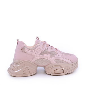 Enzo Bertini pink leather and textile sneakers for women 3867DP550RO