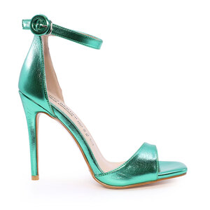 Enzo Bertini Women's Green Metallic Look High Heel Sandals 1127DS2300FU