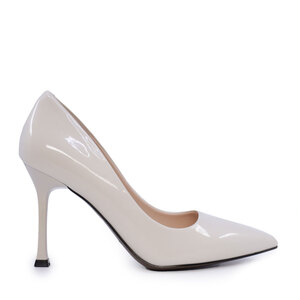 Women's Luca di Gioia beige patent leather stiletto shoes 387DP272BE
