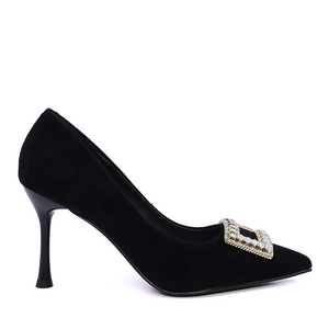 Chaussures à talons aiguilles pour femme en daim noir Luca di Gioia 3487DP182VN
