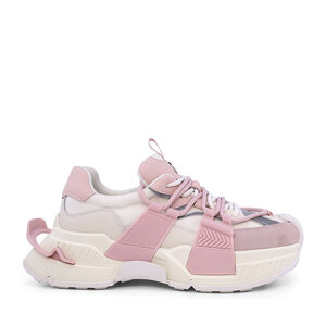 Women's Luca di Gioia pink leather chunky sneakers 3847DP380RO