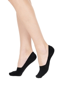Set of 3 pairs of black invisible unisex socks with silicone on the heel salv.adelfia.leix3ner