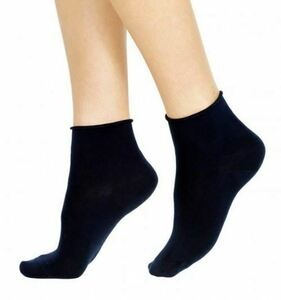 Women's black Pompea socks without elastic band calzino.isidora.ner