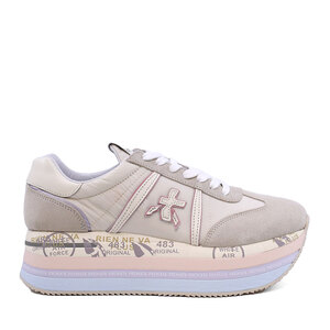 Women's sneakers Premiata Beth nude in suede and textile 169DP6234NU