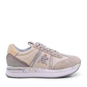 Women's Premiata Conny beige suede and textile sneakers 169DP6671VBE