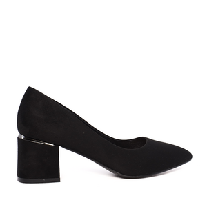 Solo Donna Chaussures à talons aiguilles noires à talons bas pour femmes 1167DP1510VN