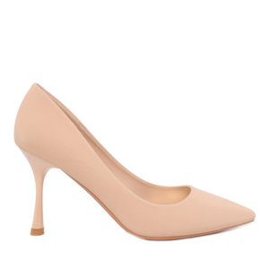 Solo Donna women stiletto pumps in nude faux leather 2856DP61310NU