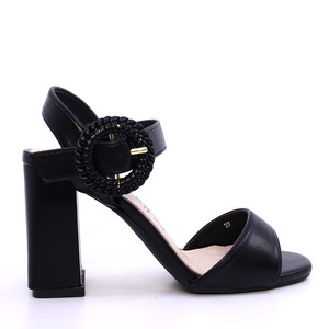Women's Solo Donna Black High Heel Sandals 2547DS7992N