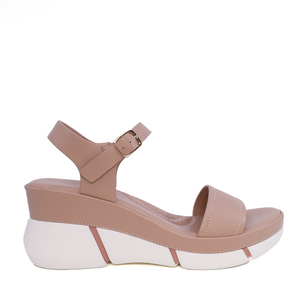 Women's Solo Donna nude synthetic sandals with platform 2547DS8713NU