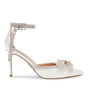 Chaussures à talons aiguilles ivoire pour femmes de Steve Madden avec ornements en strass, modèle 1466DDLIVEUPIV.