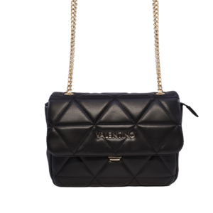 Valentino Black Quilted Synthetic Satchel Purse 1957POSS7LO05N